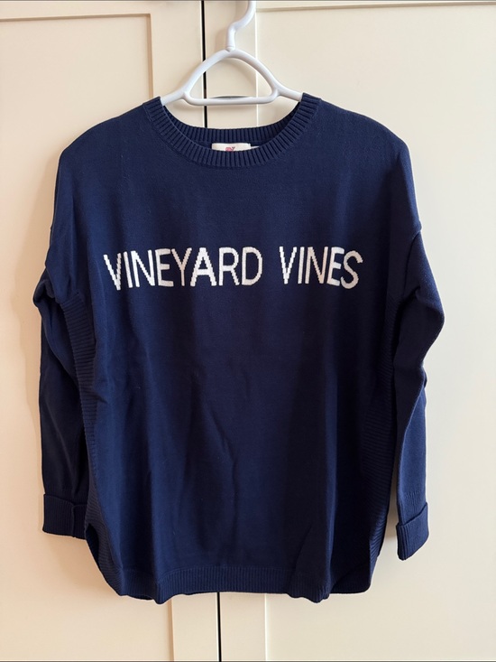 Vineyard Vines Sweaters - Vineyard Vines Navy Crewneck with White Logo